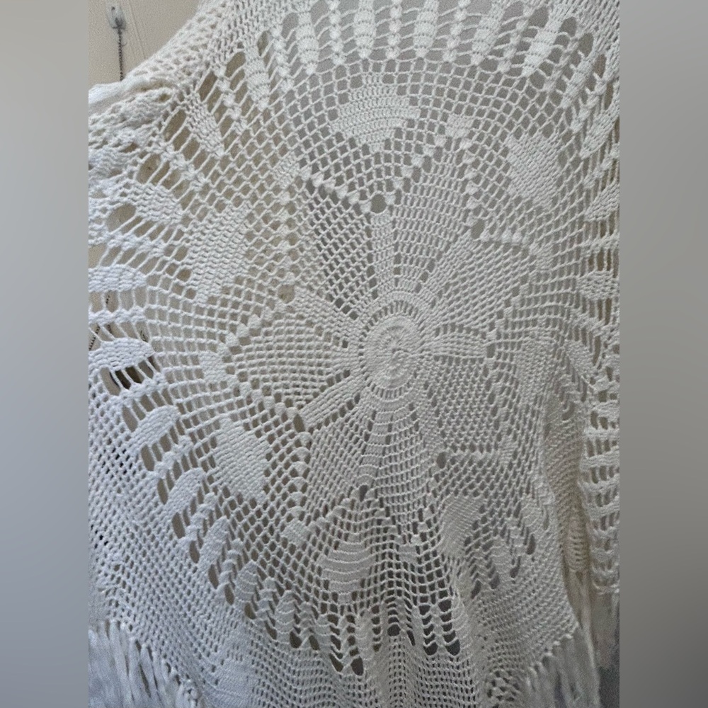 Spell & the Gypsy Mandala Crochet Cardigan Ivory Never Worn Vintage Rare - Picture 4 of 12